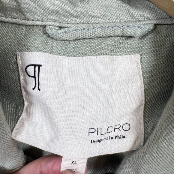 Anthropologie Pilcro Tidal Moto Utility Jacket Size XL Green Cropped Field - Picture 4 of 11